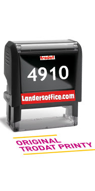 Trodat 4910 - 26 x 9 mm - Max. 3 lignes de texte et/ou logo