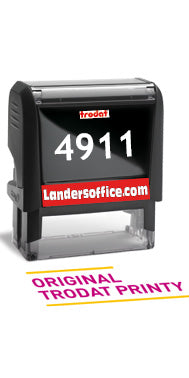 Trodat 4911 - 38 x 14 mm - Max. 4 tekstregels en/of logo