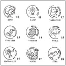 Beloningsstempel diameter 30 mm met houten handvat en GRATIS inktdoosje